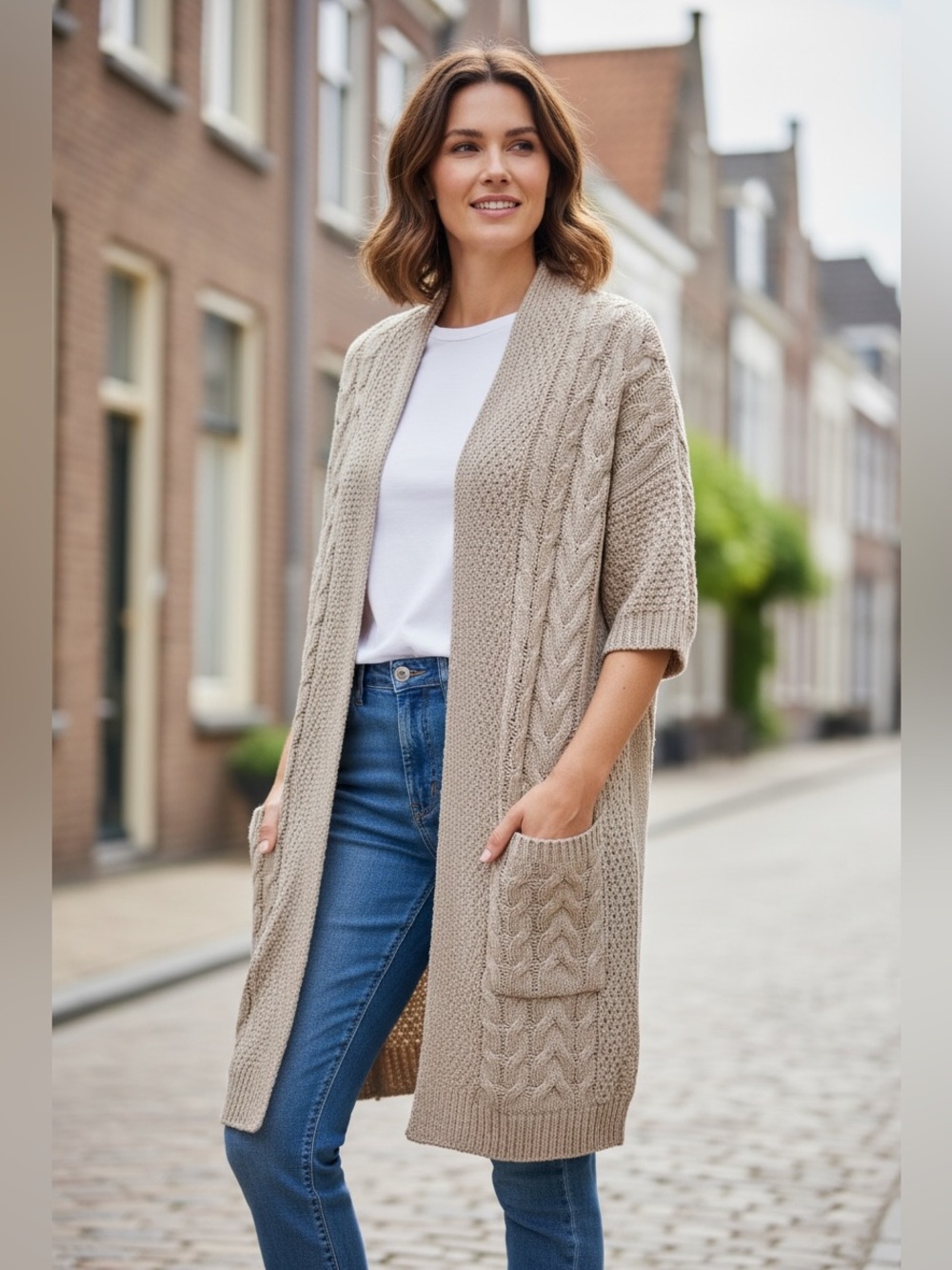 NEW CHICO'S Cable knit cardigan